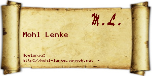 Mohl Lenke névjegykártya